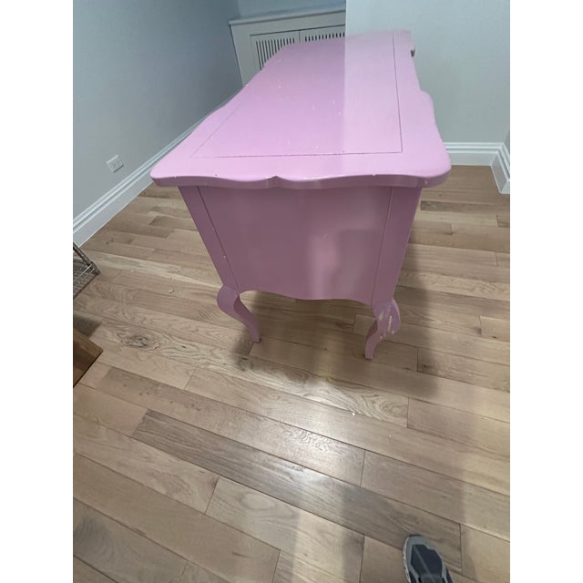 Pink Mid 20th Century PInk Desk For Sale - Image 8 of 9