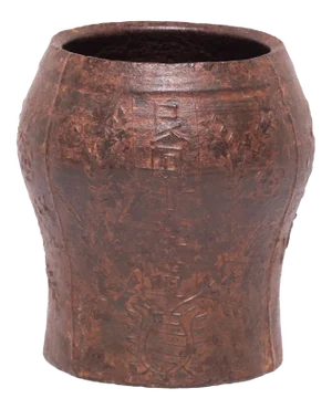 19th Century Chinese Floral Iron Mortar