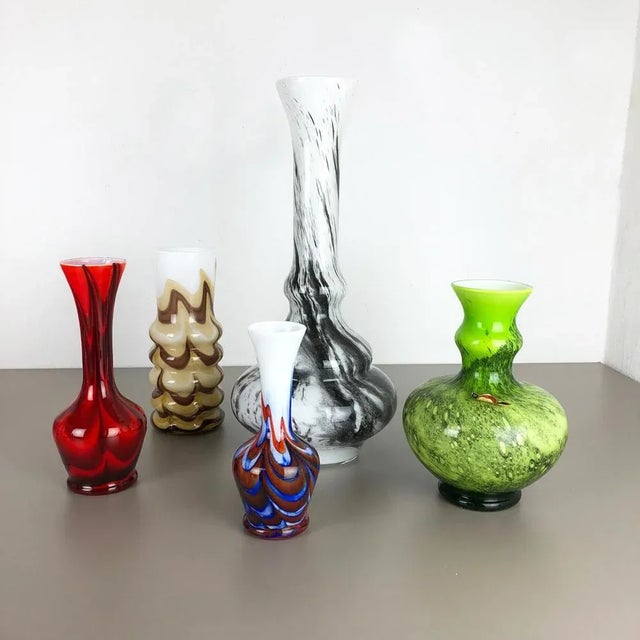 Large Opaline Florence Vase, Italy, 1970s For Sale - Image 3 of 11
