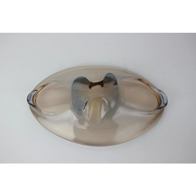 Glass Mid-Century Art Glass Bowl by Zelezno Borske Sklo, 1960s For Sale - Image 7 of 9