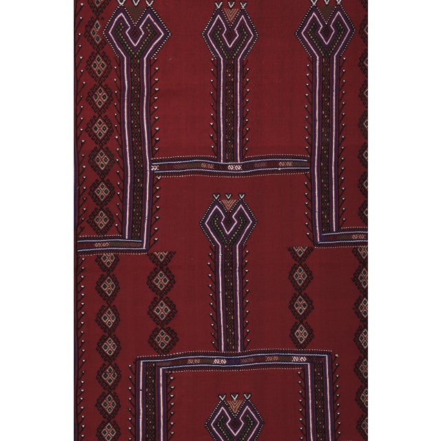 1960s Kilim Cicim Embroidered Karapinar 4'7'' X 7'9'' For Sale - Image 5 of 12