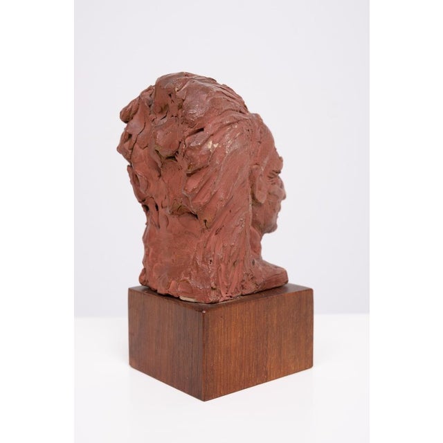 Small Terracotta Indian Bust, 1960s For Sale - Image 8 of 11