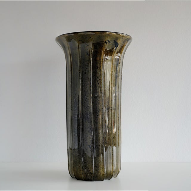 Modern Late 20th Century Seguso Vetri d'Arte Murano Glass Vase For Sale - Image 3 of 10