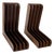 French Plastic Shelves with Curved Design Brown Color, 1970s, Set of 2 For Sale