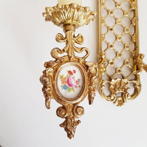 Vintage Rococo Wall Sconce For Sale - Image 9 of 11