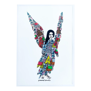 2005 Folk Art Angel Poster by Howard Finster -