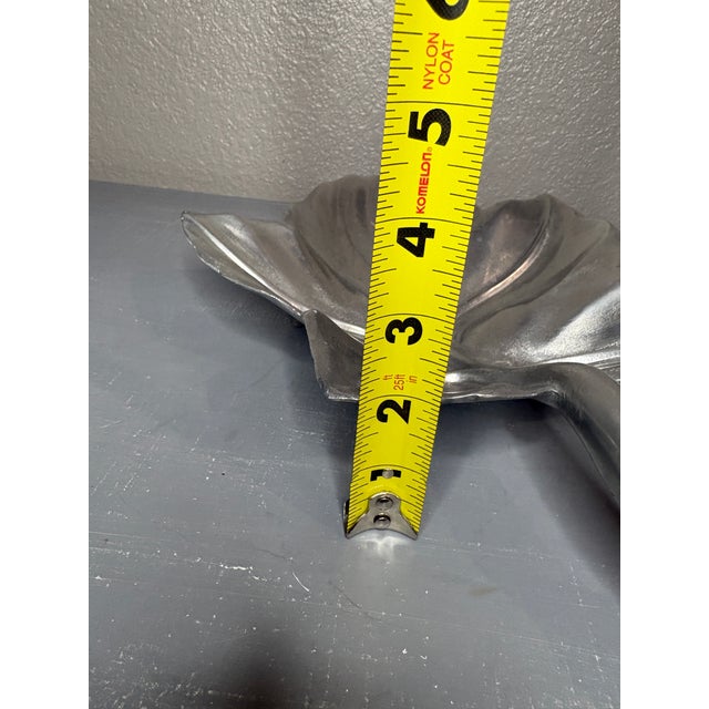 Late 20th Century Vintage Cast Aluminum Leaf Bowl, Attributed to Bruce Fox For Sale - Image 5 of 9