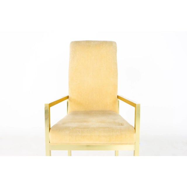 Milo Baughman Style for Design Institute of America Mid Century Brass Dining Chairs - Set of 6 For Sale - Image 12 of 13