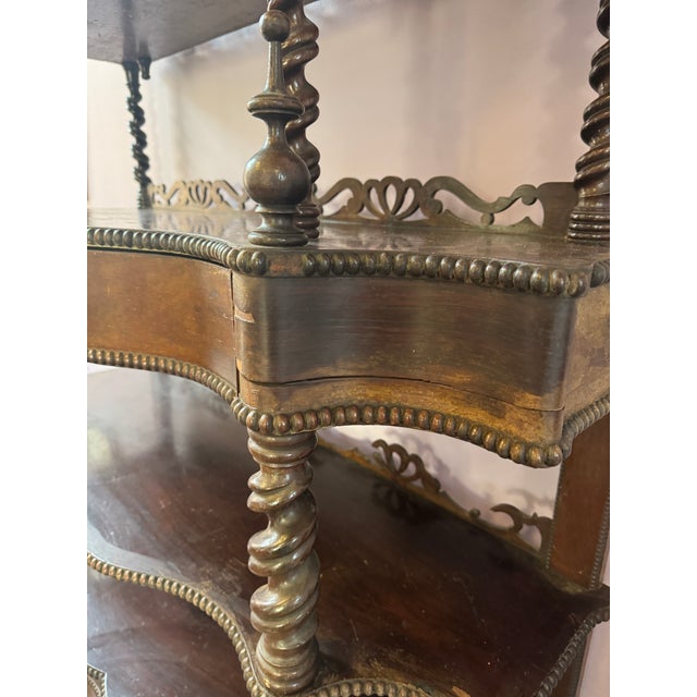 Brown Late 19th Century Victorian Barley Twist Etagere With 2 Drawers and 6 Shelves. For Sale - Image 8 of 13