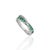 Not Yet Made - Made To Order Emerald and Diamond Infinity Twist Ring in Sterling Silver, Size 8 For Sale - Image 5 of 12