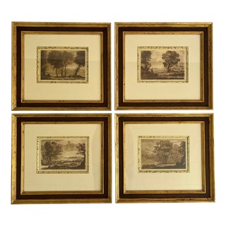 Claude Lorrain 18th Century Boydell Engraving Prints- Set of 4, Framed For Sale