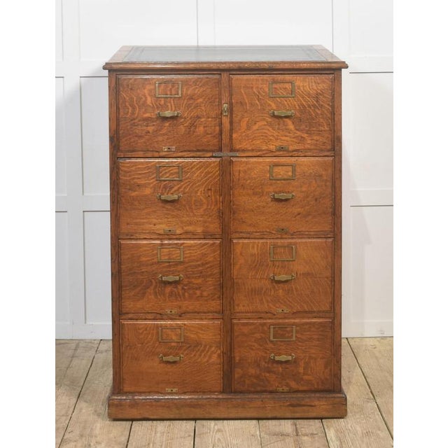 Antique Oak Double Filing Cabinet, 1890s For Sale - Image 14 of 14