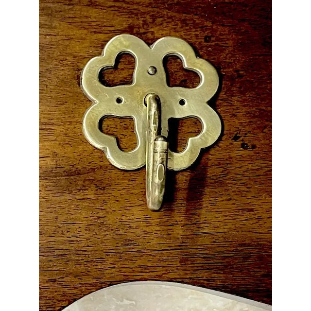 Early 20th Century Antique Irish Mahogany & Brass Hanging Coat /Plate Rack or Kitchen Rack For Sale - Image 9 of 13