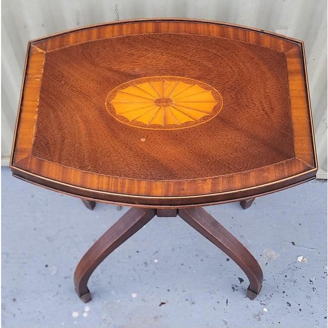 Folk Art 20Thc Inlaid Side Table For Sale - Image 3 of 7