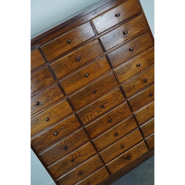 Wood Antique French Early 20th Century Oak Apothecary Cabinet For Sale - Image 7 of 18