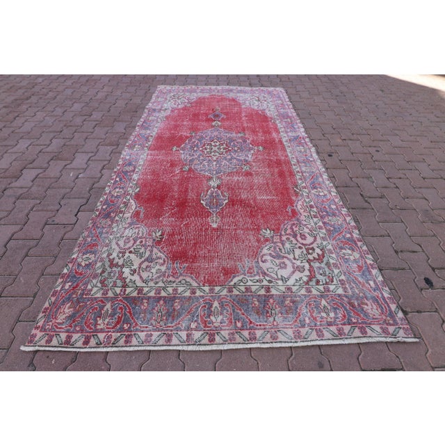 1950s Vintage Turkish Art Deco Anatolian Tribal Oushak Area Rug For Sale - Image 13 of 13
