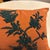 Orange + Dark Green Embroidered Lumbar Pillow For Sale - Image 11 of 12