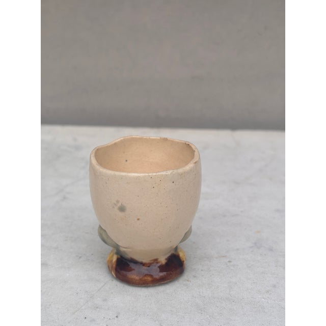 Late 19th Century French Majolica Chick Egg Cup Circa 1890 For Sale - Image 5 of 9