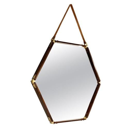 Hexagonal Mirror, Italy, 1960s For Sale - Image 11 of 11