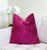 Magenta Chenille 20x20 Throw Pillow With Feather Down Insert For Sale - Image 4 of 6