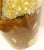 Wood 1990s Vintage Crushed Amber Glass and Resin Teak Wood Stool For Sale - Image 7 of 9