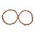 Vintage Wooden Bead Bamboo Hoops For Sale