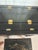Vintage Chinoiserie Black Lacquer Folding Dressing Table/Vanity With Original Mirror and Matching Stool, 2 Pieces For Sale - Image 10 of 10