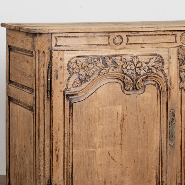 Brown Early 19th Century French Bleached Oak Sideboard Buffet For Sale - Image 8 of 16