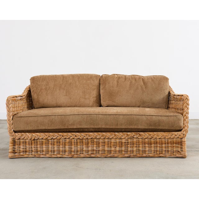 Michael Taylor Michael Taylor Style Organic Modern Rattan Living Room Suite For Sale - Image 4 of 12