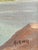 Textile Vintage Signed Mountain Lake Landscape Oil Painting For Sale - Image 7 of 13