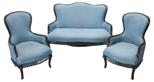 Early 20th Century Living Room Set, Set of 3