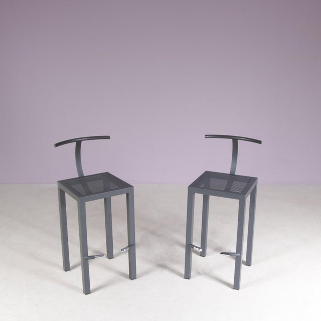 Gray Sarapis Bar Stool by Philippe Starck for Driade, Italy, 1980s For Sale - Image 8 of 12