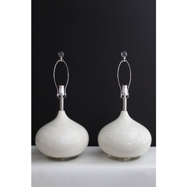 Pair of Lotte and Gunner Bostlund Crystalline Lamps For Sale - Image 9 of 14