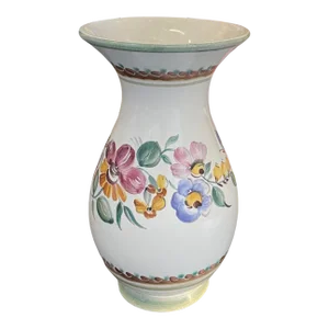 Vintage Hand Painted Keramik Austrian Floral Vase