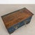 1926 Original Blue Hand-Painted Pine Flat Top Trunk For Sale - Image 4 of 15