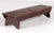 Wonderful mid-19th-century American folk art prayer kneeling bench or low pew stool retaining its original dark red-brown...