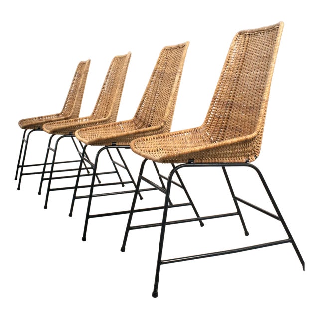 Wire Frame Dining Chairs, Set of 4 For Sale