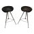 Pair of Vintage Modern Chrome Bar Stools For Sale
