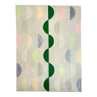 Geometric Composition With Green For Sale