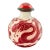 Chinese Peking Glass Snuff Bottle-Carved Red Cameo Overlay Dragon & Phoenix Design, 19th Century For Sale