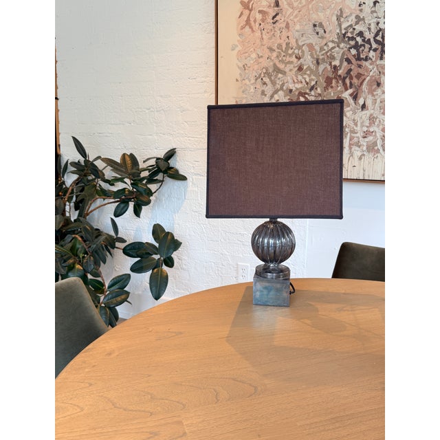 Silver French Mid Century Table Lamp For Sale - Image 8 of 8