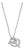 0.40ctw Diamond Pretzel Pendant Necklace 14k White Gold 16" Cable Chain For Sale