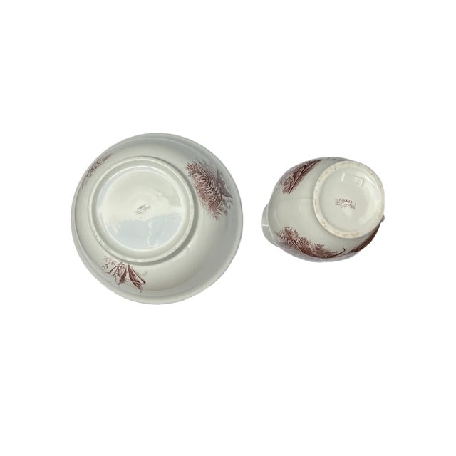 Late 19th Century f.w. & Co. Pitcher & Bowl Set 1875-1890- 2 Pieces For Sale - Image 5 of 6