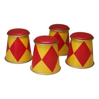 Circus Stools from Eurodisney, Paris, 1980s, Set of 4 For Sale