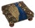 English English Traditional Peacock Tapestry Footstool with Bun Feet For Sale - Image 3 of 3