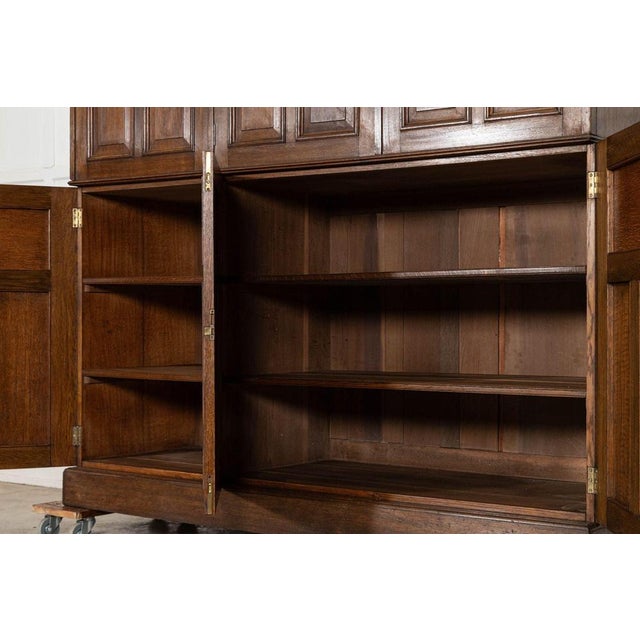 Large 19th Century English Oak Housekeepers Cupboard, 1895 For Sale - Image 12 of 18