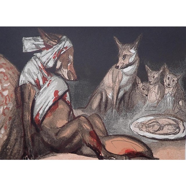 Paul Jouve, The Shot Fox, Wood Engraving For Sale - Image 5 of 5