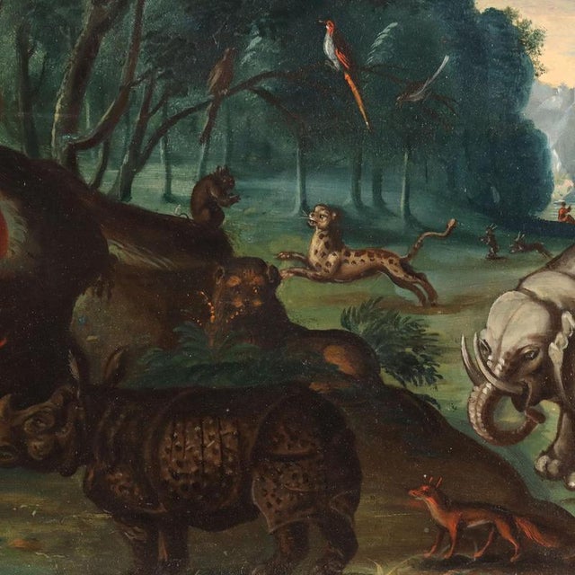 Orpheus Enchants the Animals, 1700s, Oil on Panel, Framed For Sale - Image 8 of 15