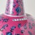 Mid 20th Century Pink Moon Flask Shaped Vase with Blue Floral Motifs For Sale - Image 5 of 7