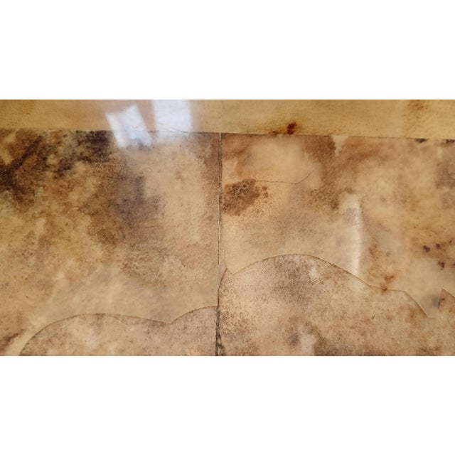 Lacquered Parchment Coffee Table attributed to Aldo Tura, Italy, 1960s For Sale - Image 9 of 10